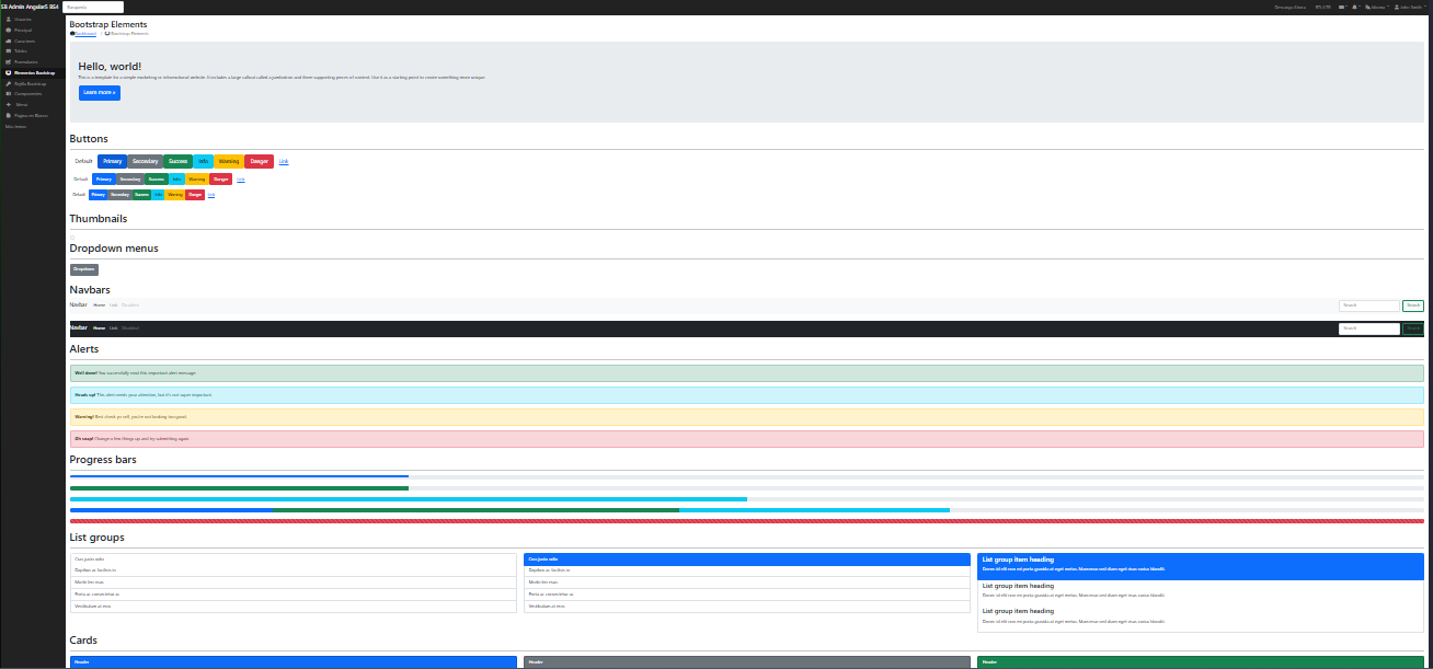 Interfaz Angular 20 Panther Framework